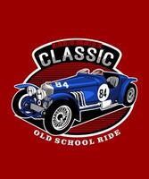 Old School Ride Retro Car Design vector