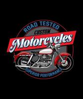 Road Tested Custom Retro Bike Design vector