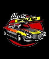 Classic Muscle Car Design vector