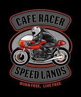 Cafe Race Speed Land RetroDesign vector