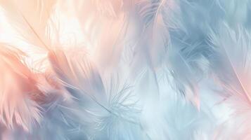 AI generated Abstract wallpaper adorned with soft feather patterns in close proximity photo