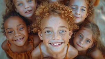 AI generated Group of Young Girls Standing Together photo