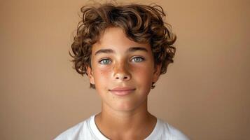 AI generated Young Boy With Freckles photo