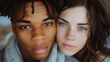 AI generated Man and Woman With Freckles photo