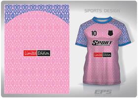 Vector sports shirt background image.pink blue fence gate pattern design, illustration, textile background for sports t-shirt, football jersey shirt
