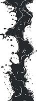 black silhouette of water without background vector