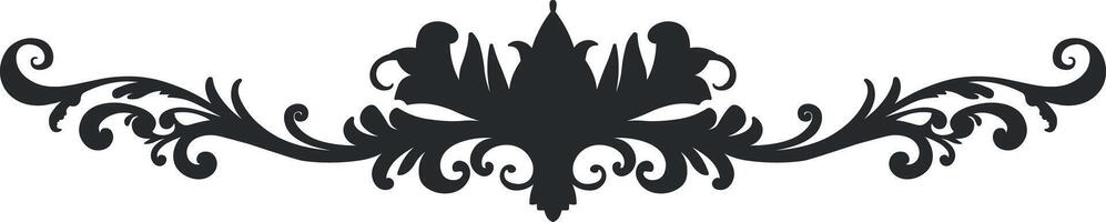 black and white ornament pattern without background vector