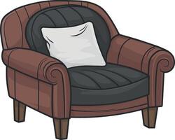 vector drawing of an armchair or sofa without background