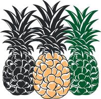 vector pineapple drawing without background