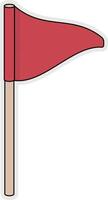 flag on a stick vector