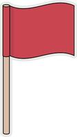 flag on a stick vector