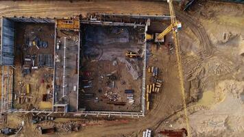 Aerial View of Construction Site video