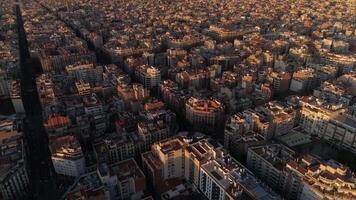 aéreo Visão cidade do Barcelona dentro Espanha video