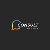 Modern Gradient Consulting agency logo template design concept vector