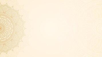 Gilded Harmony Of Intricate Line Mandala with Gold Accents Blank Horizontal Vector Background Design