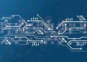 Abstract background with technology circuit board texture. Electronic motherboard illustration. Communication and engineering concept. Vector illustration