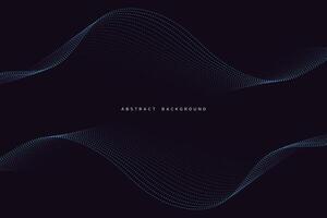 Abstract background with flowing curve particles. Modern dots pattern design element. Futuristic technology concept. Vector illustration