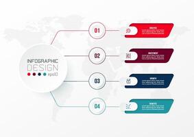 concepto de negocio de plantilla infográfica con diagrama. vector