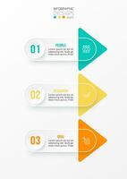 Infographic template business concept with workflow. vector