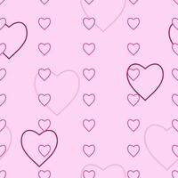 editable vector de contorno estilo amor temática rosado corazones ilustración sin costura modelo a crear antecedentes o decorativo elemento de Boda relacionado propósitos