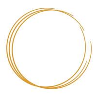 Round gold frame vector