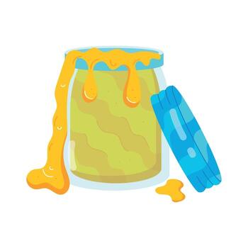 Beekeeping Flat Stickers vector