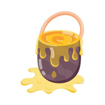 Beekeeping Flat Stickers vector