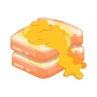 Honey Desserts Flat Stickers vector