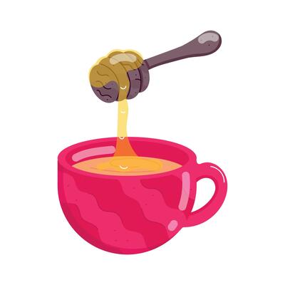 Flat Style Honey Stickers