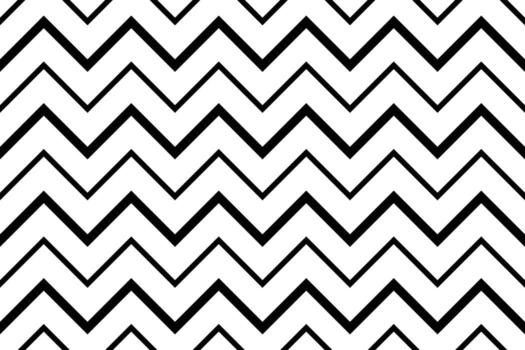 Black zig zag pattern seamless texture isolated on white vector