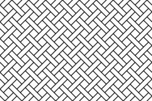 Seamless pattern white crosshatch with black line isolated on white background vector