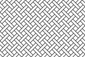 Seamless pattern white crosshatch with black line isolated on white background vector