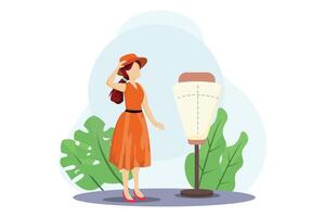 Fashion Style Flat Illustration Design vector