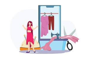 Fashion Style Flat Illustration Design vector