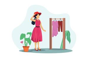 Fashion Style Flat Illustration Design vector