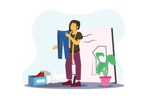 Fashion Style Flat Illustration Design vector