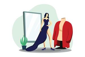 Fashion Style Flat Illustration Design vector