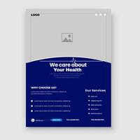 Corporate healthcare and medical a4 flyer design template vector