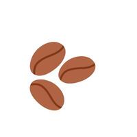 Vector illustration of coffee beans isolated on white background.