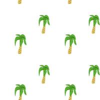Palm tree minimalistic tropical pattern background for textile vector