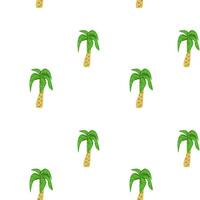 Palm tree minimalistic tropical pattern background for textile vector