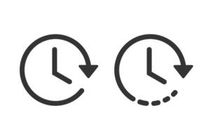 Clock icon. Time icon vector on white background