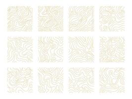 Boho Topographic Line Pattern Background vector