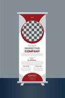 Vector roll-up banner design template