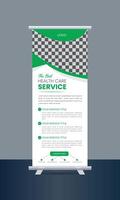 Vector roll-up banner design template