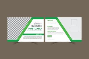 Postcard design template vector