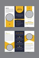 Tri-fold brochure design vector