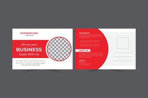 Postcard design template vector