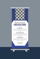 Vector roll-up banner design template