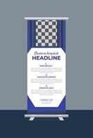 Vector roll-up banner design template